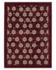 Tappeto Moderno 212x147 cm Bordeaux e Avorio Floreale