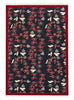 Tappeto Persiano Moderno 292x216 cm Blu Notte e Rosso Floreale