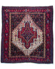 Tappeto persiano 133x124 cm rosso con medaglione geometrico in soggiorno elegante