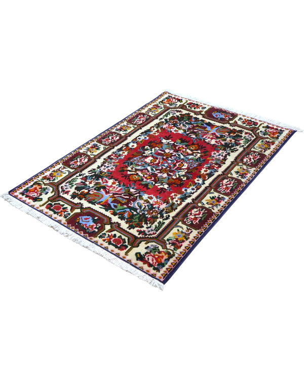 Tappeto orientale multicolore 153x107 cm decorativo per ingresso raffinato