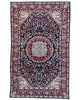 Tappeto Kerman 152x96 cm con motivo medaglione, ideale per soggiorno.