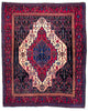 Tappeto Sanneh 160x134 cm con disegno geometrico in salotto raffinato