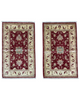Tappeto Farahan rosso e beige con motivi orientali floreali tradizionali