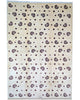 "Tappeto Moderno beige con piccoli motivi floreali marrone scuro, 286x195 cm."