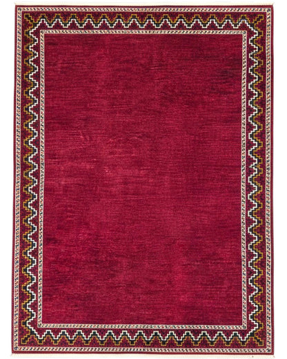 Tappeto Persiano Moderno 300x200 cm Rosso Geometrico