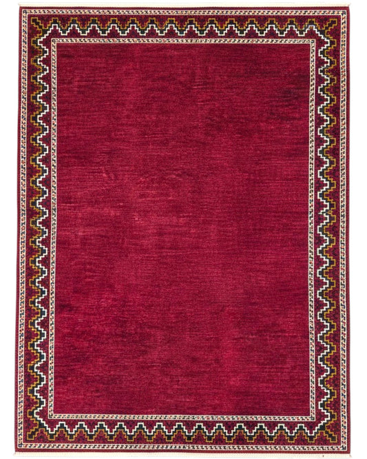 Tappeto Persiano Moderno 300x200 cm Rosso Geometrico