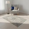 Tappeto Persiano habibian Nain 174x116cm Beige Blu Medaglione Floreale