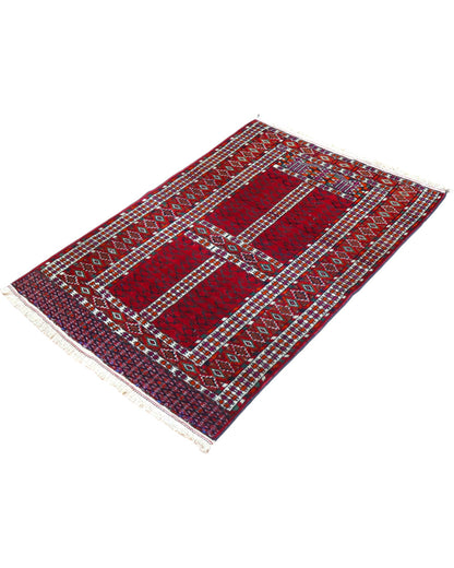 Tappeto orientale rosso 130x90 cm decorativo per corridoio raffinato