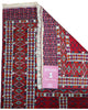 Tappeto rosso con motivi tribali 130x90 cm per soggiorno