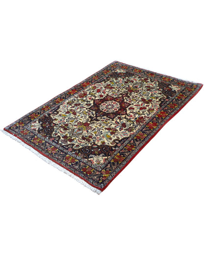 Tappeto orientale avorio 165x115 cm decorativo per ingresso elegante