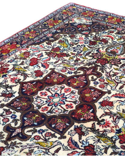 Tappeto persiano grande 165x115 cm avorio per ambiente luminoso