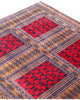 Tappeto 108x119 cm rosso stile Bokhara per ambiente interno elegante