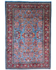 Tappeto persiano Sarak 245x163 cm azzurro floreale per soggiorno elegante