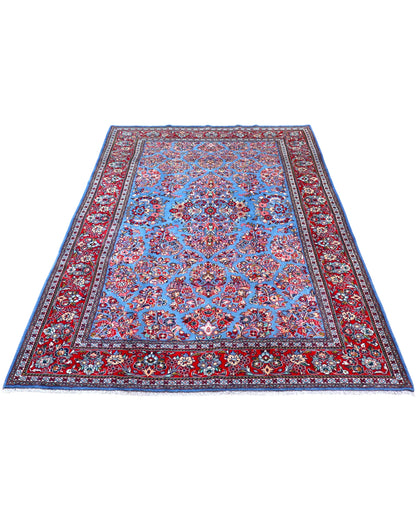Tappeto Sarak azzurro 245x163 cm per salotto classico