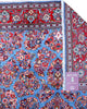 Tappeto persiano azzurro e rosso 245x163 cm per arredamento di lusso