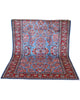 Tappeto Sarak rosso e blu 245x163 cm per sala da pranzo raffinata