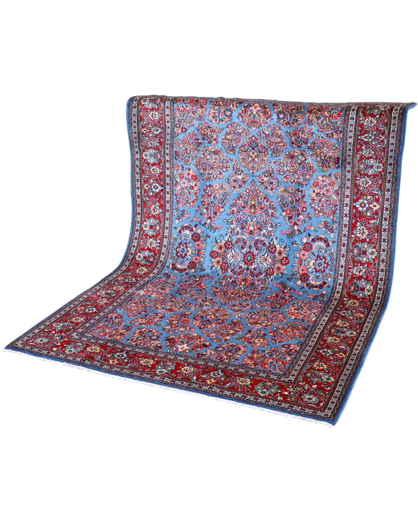 Tappeto persiano floreale 245x163 cm annodato a mano