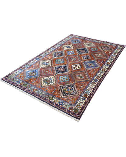 Tappeto persiano elegante 237x153 cm con design geometrico tradizionale
