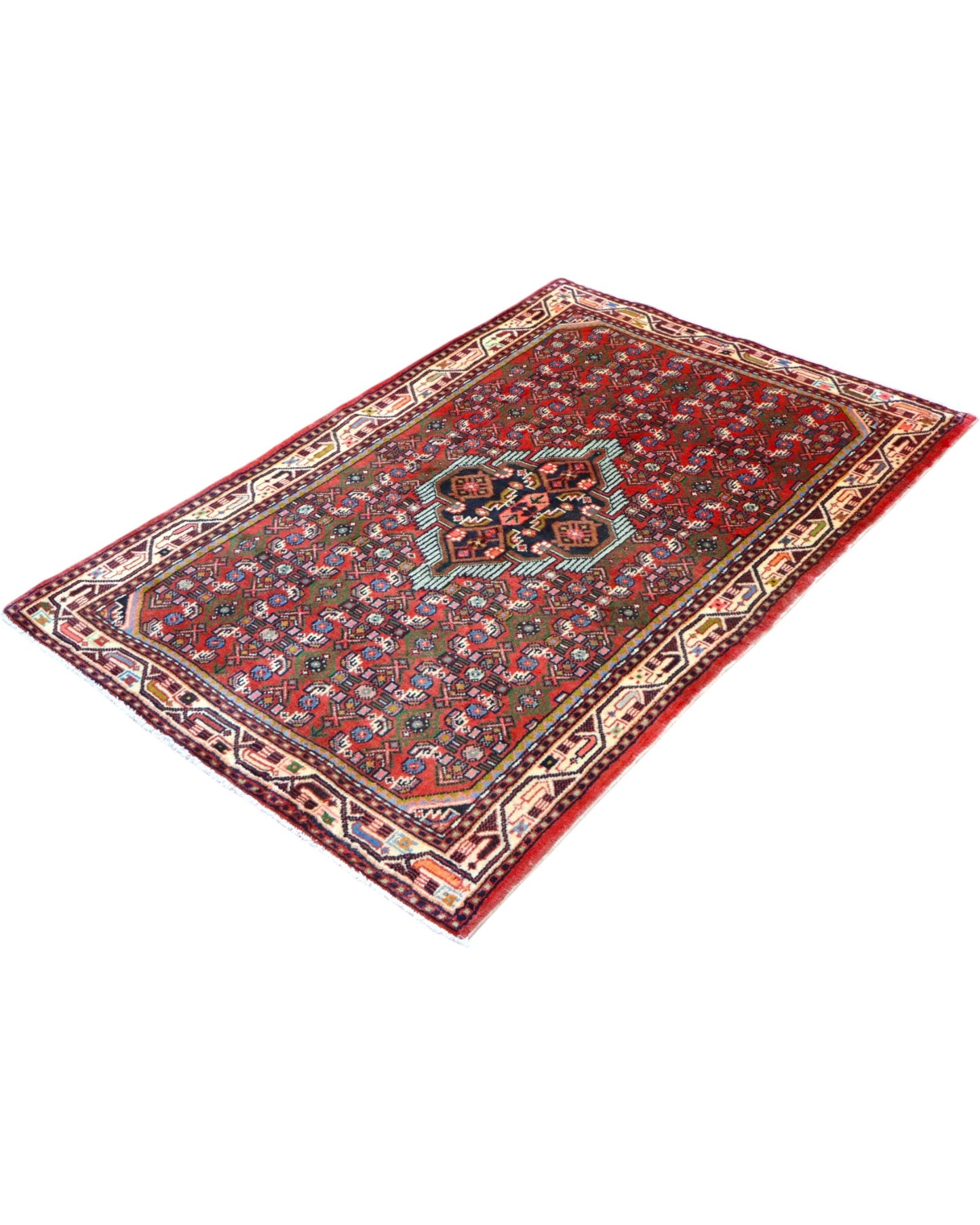 Tappeto orientale rosso 150x105 cm decorativo per ingresso raffinato