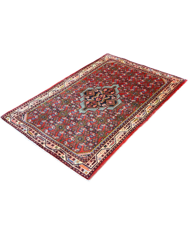 Tappeto orientale rosso 150x105 cm decorativo per ingresso raffinato