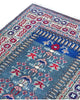 Tappeto piccolo 133x89 cm blu con pattern decorativo in casa