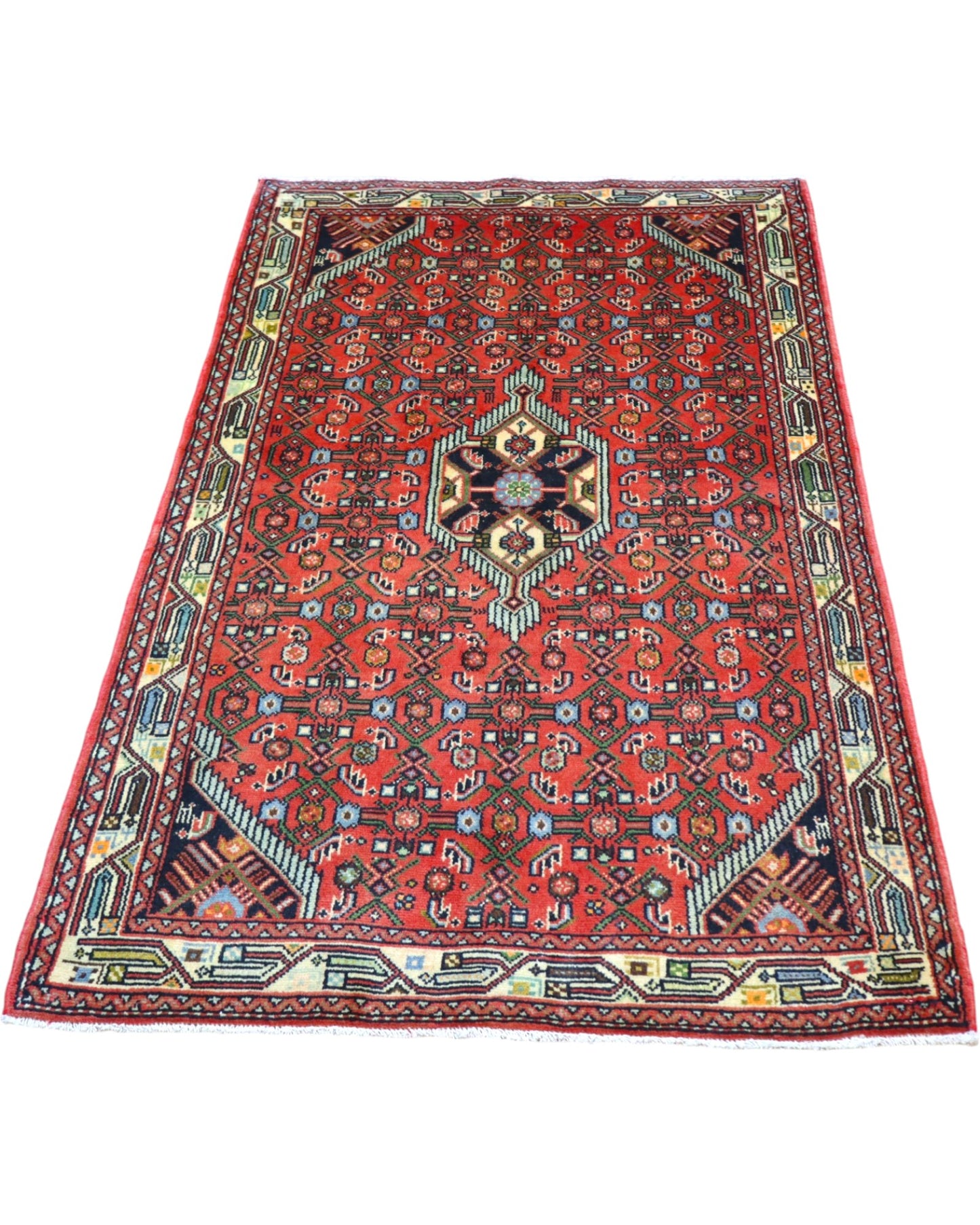 Tappeto Hamedan fatto a mano in lana persiano 165x102 cm