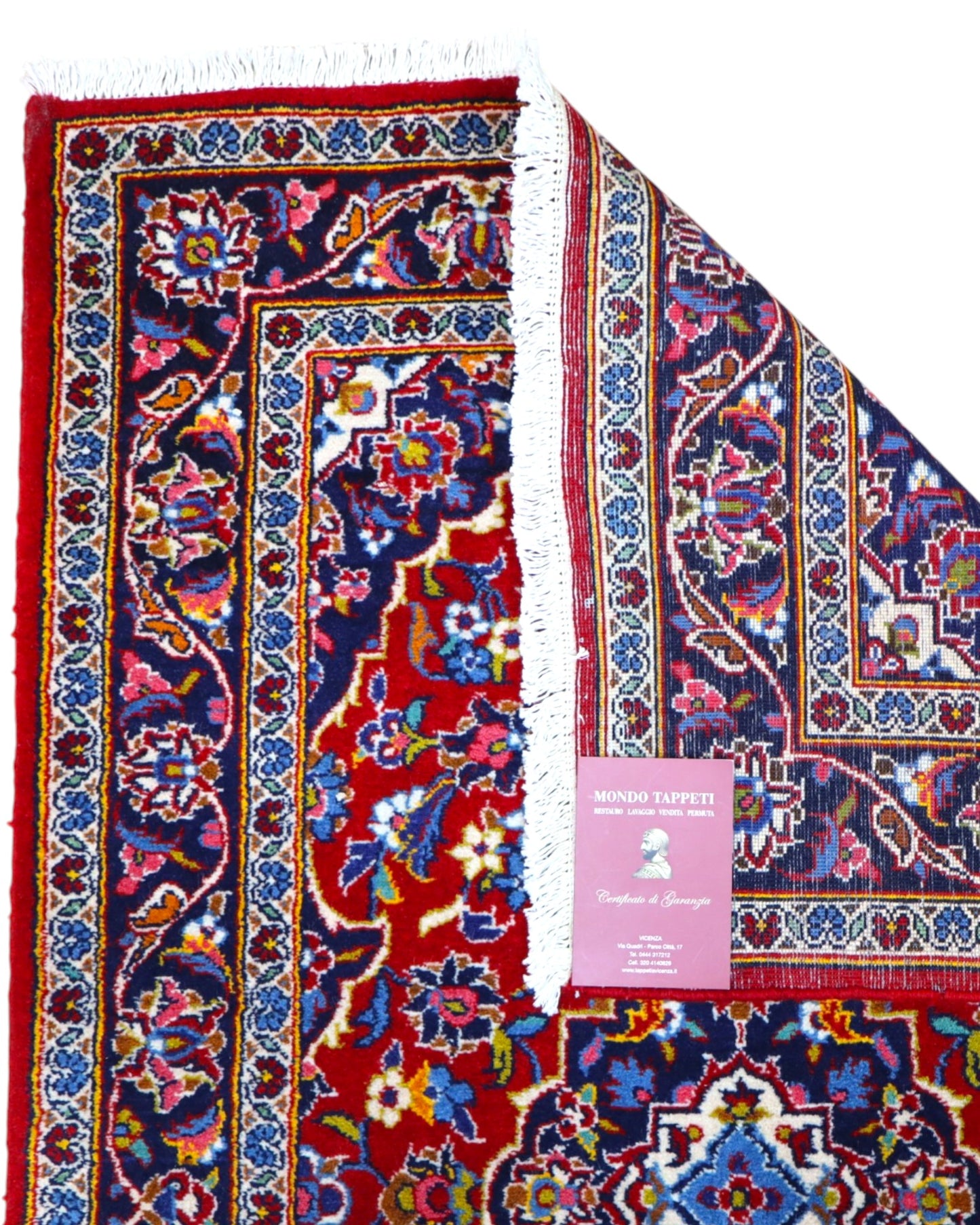 Tappeto Kashan 156x100 cm fatto a mano in lana persiano