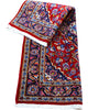 tappeto kashan persiano fatto a mano fondo rosso con medaglione floreale centrale