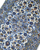 Tappeto Nain persiano 148x100 cm annodato a mano, fondo avorio con medaglione centrale e motivi floreali blu eleganti