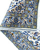 Tappeto Nain persiano 148x100 cm annodato a mano, fondo avorio con medaglione centrale e motivi floreali blu eleganti