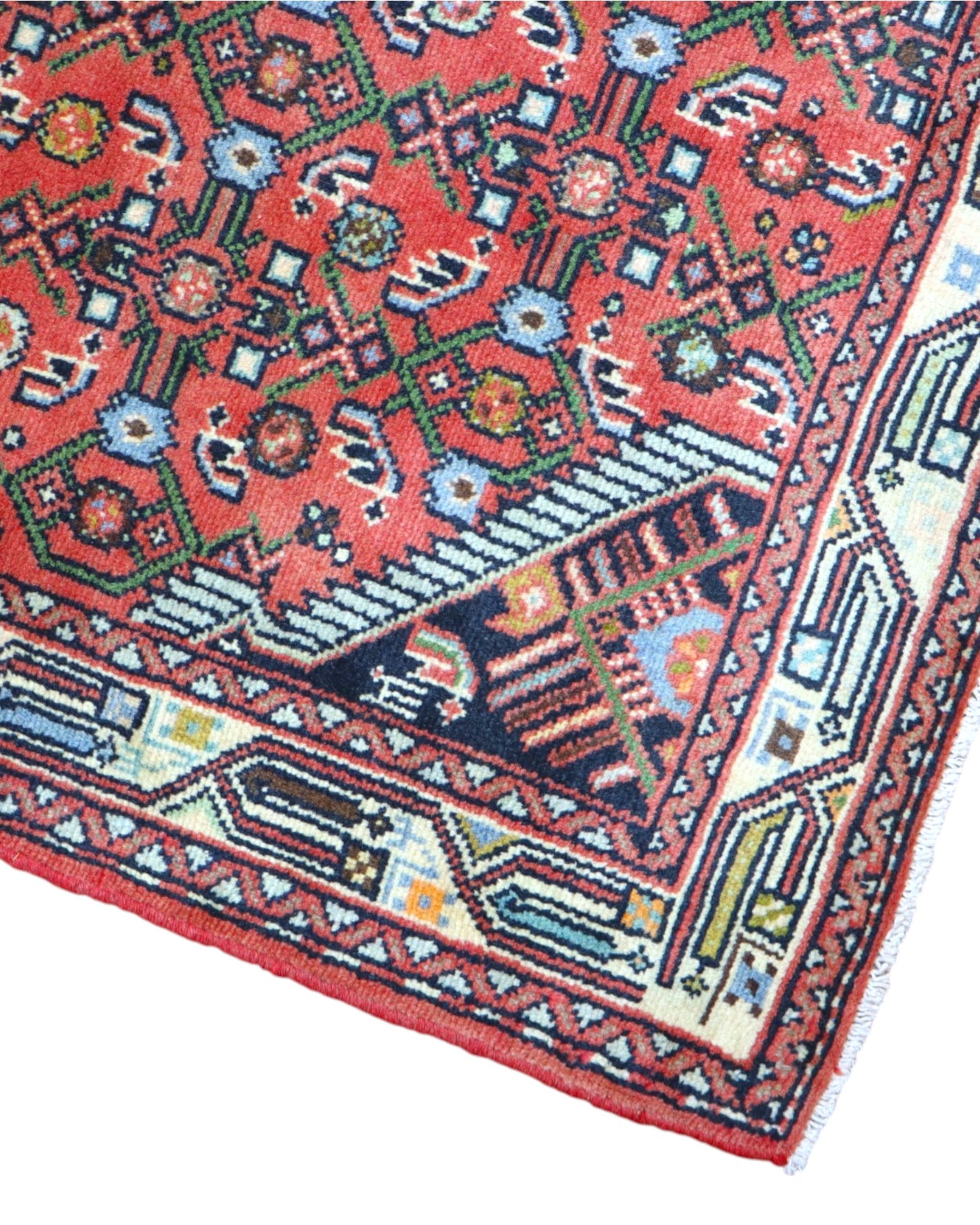 Tappeto Hamedan fatto a mano in lana persiano 165x102 cm
