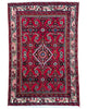 tappeto hamedan tradizionale con design ricco e bordura decorata