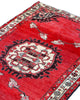 tappeto hamedan persiano 145x100 cm fatto a mano fondo rosso con medaglione centrale