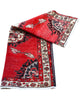 tappeto hamedan persiano 145x100 cm fatto a mano fondo rosso con medaglione centrale