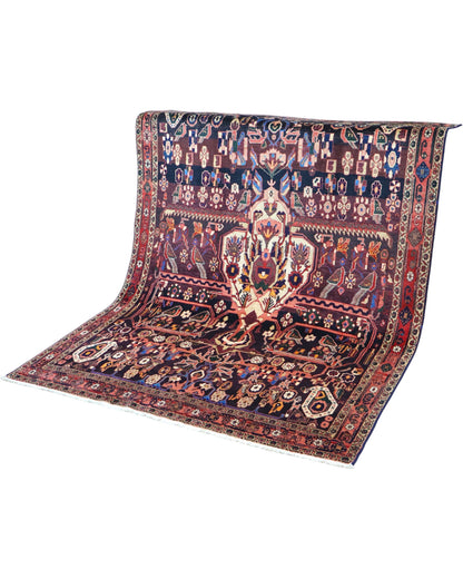Tappeto persiano tribale 225x167 cm per salotto raffinato