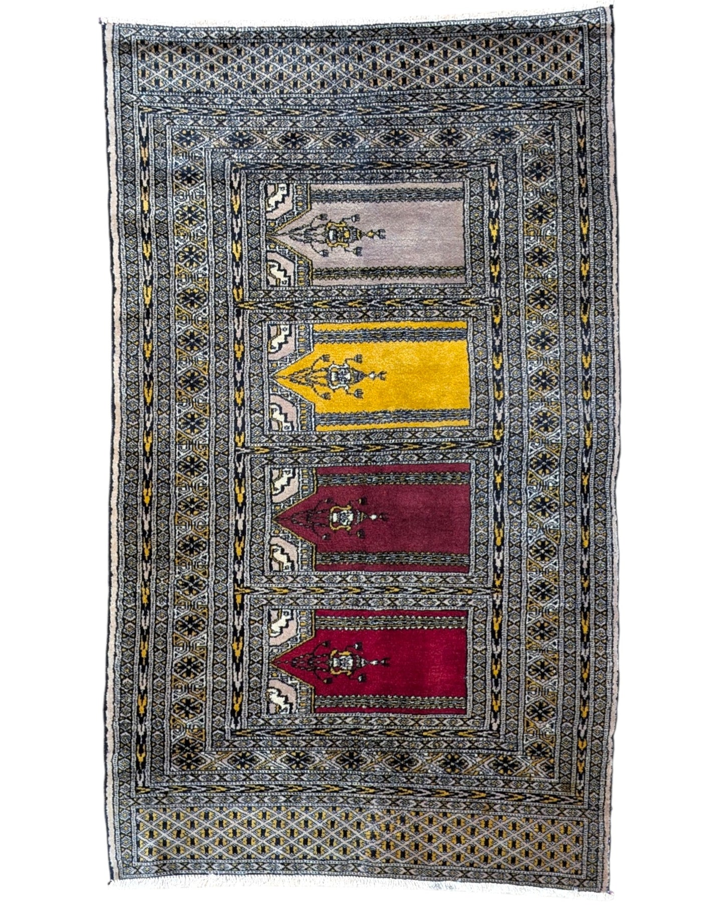 Tappeto Kashmar 153x92 cm con motivo geometrico, ideale per soggiorno.