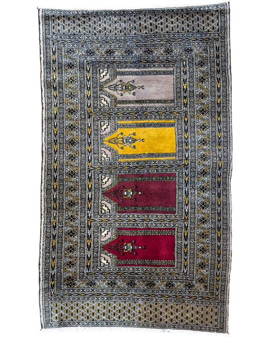 Tappeto Kashmar 153x92 cm con motivo geometrico, ideale per soggiorno.