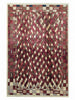 Modern Persian Rug 271x187 cm Burgundy and Beige Geometric