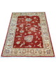 Tappeto Farahan persiano 159x100 cm annodato a mano, fondo rosso mattone con motivi floreali e dettagli avorio e azzurri, design tradizionale elegante