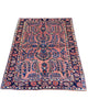 Tappeto Saruk antico rosa 150x104 cm con disegni floreali in salotto