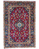 Tappeto persiano 140x97 cm rosso con medaglione floreale in soggiorno elegante