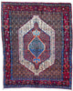 Tappeto persiano 161x131 cm multicolore con medaglione in soggiorno elegante