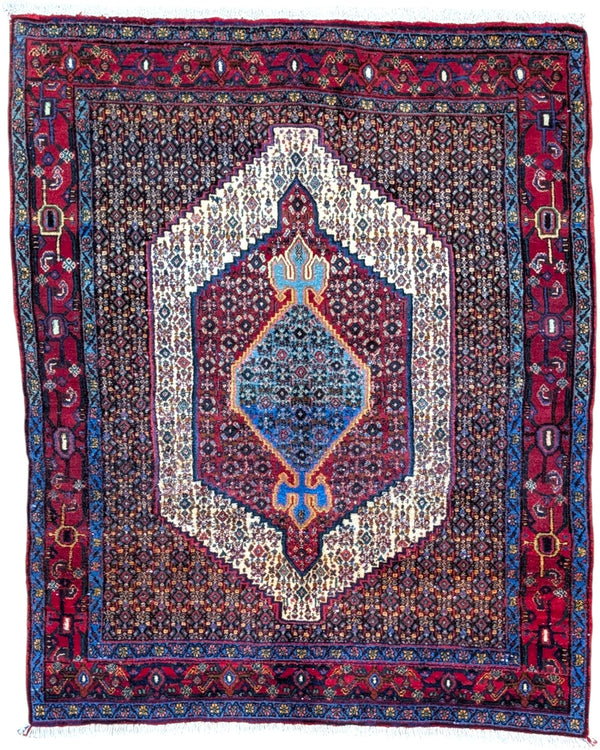 Tappeto persiano 161x131 cm multicolore con medaglione in soggiorno elegante