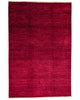 Tappeto moderno "Rosso Melograno Sfumato" 305x202 cm, annodato a mano, rosso melograno con sfumature, lana pregiata e cotone resistente, certificato di autenticità incluso